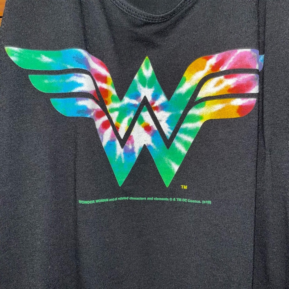 DC Comics Wonder Woman Graphic Black Tank Top Size XL